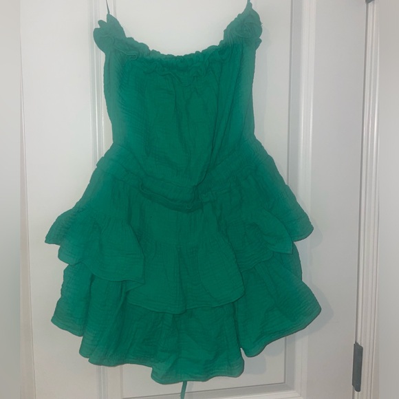 Green gauzy romper size small - Picture 4 of 4